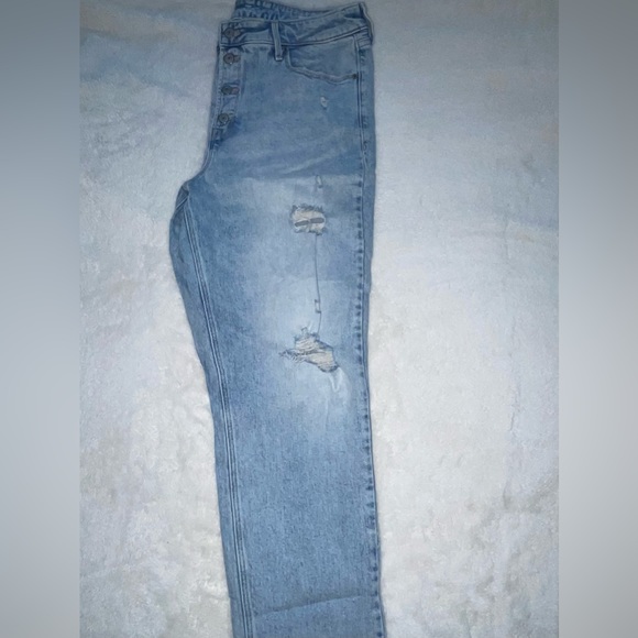 Distressed straight leg jeans - Picture 1 of 6